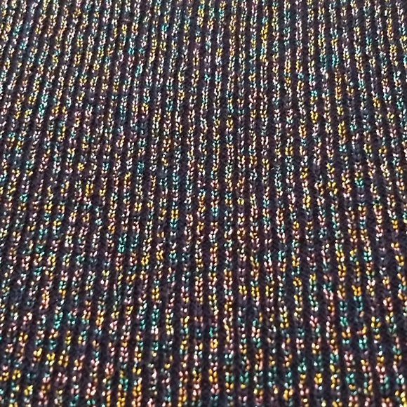 vintage 80s Benetton sleeveless metallic knit sweater dress NWOT - Picture 11 of 12